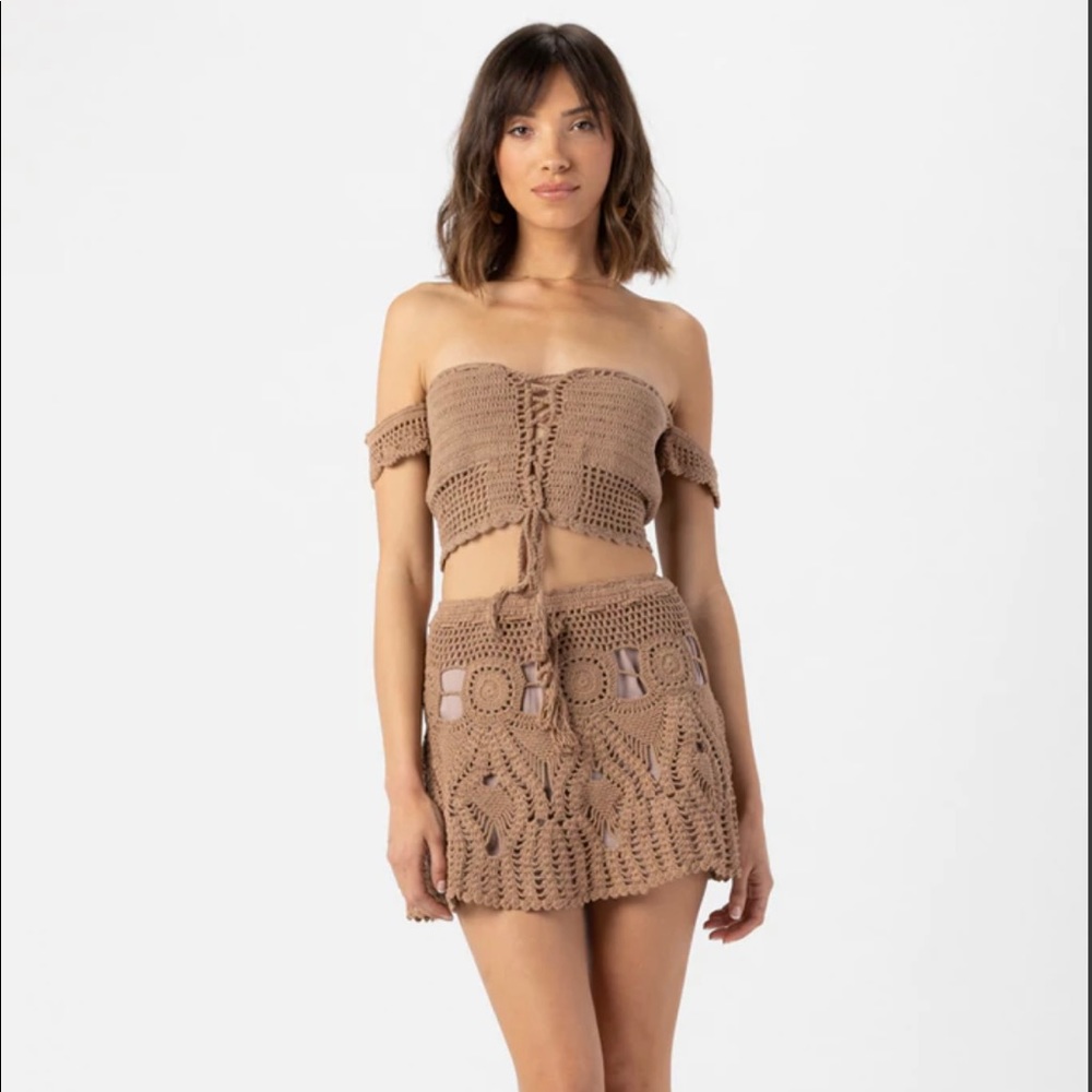 Tiare Hawaii Crochet top and skirt set